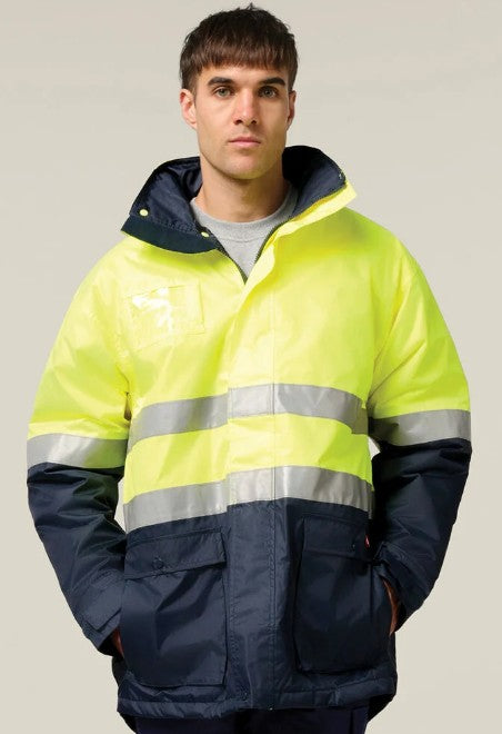 Hard Yakka Hi Vis 2tone Quilted Jacket