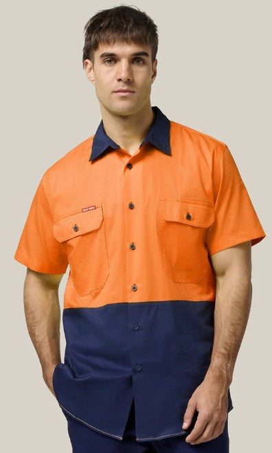 Hi Visibility Ventilated Shirt Short Sleeve