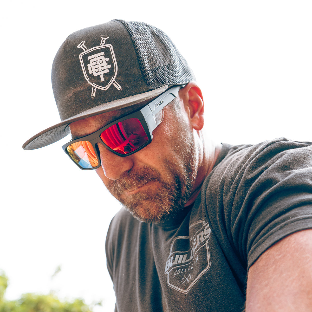 Volley Matt Black Grey Polarized With Red Iridium Lens 10003V