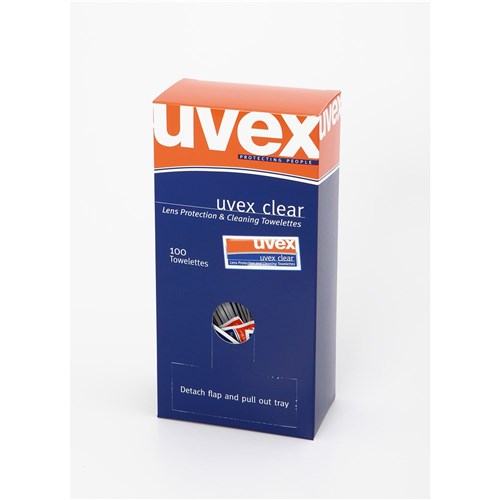 Uvex Clear Lens Towlettes (500 Pack) for Wall Dispenser