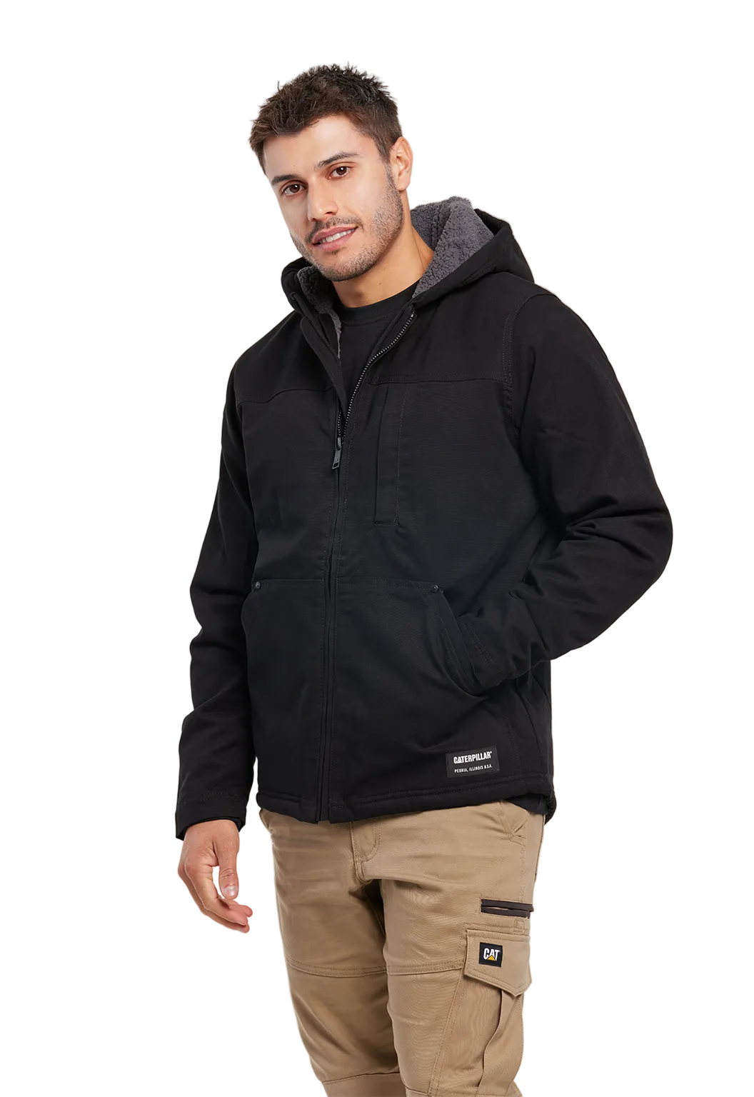 Hooded Sherpa Lined Jacket