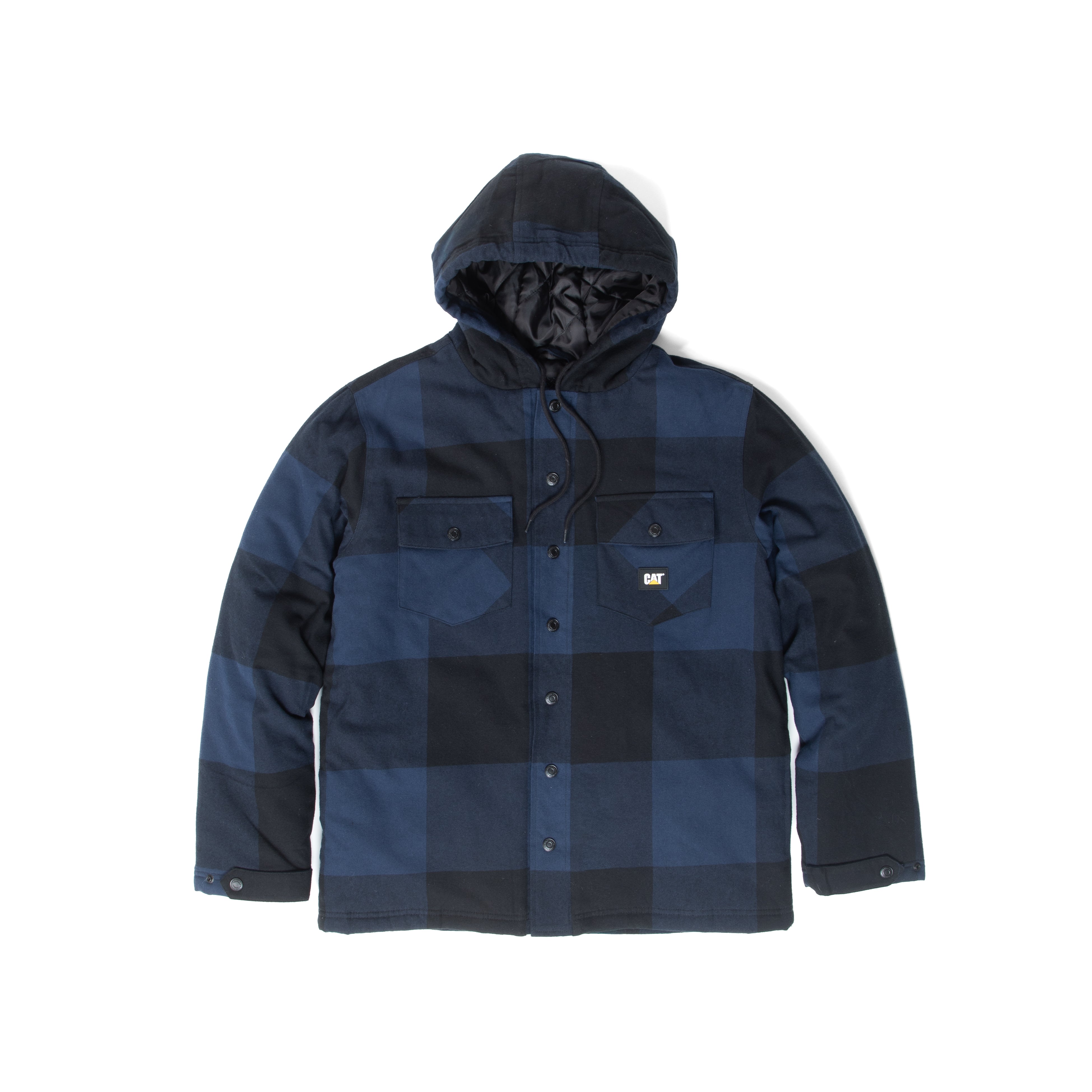 CAT Hooded Flannel Shirt Jacket