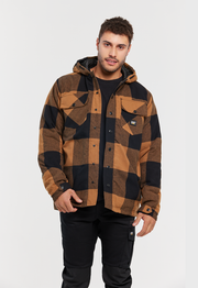 CAT Hooded Flannel Shirt Jacket 1040045