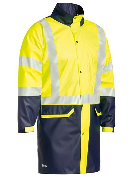 Bisley Taped Two Tone Hi Vis Stretch Pu Rain Coat