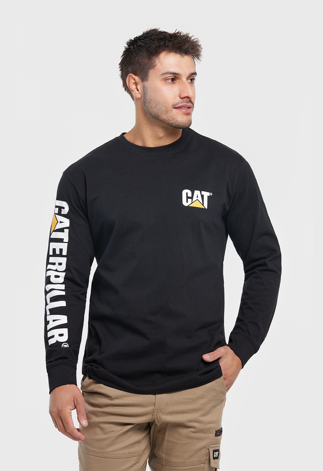 CAT Trademark Banner L/S Tee 1510034