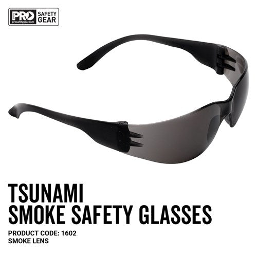 Tsunami Safety Glasses Smoke Lens (Carton of 12)
