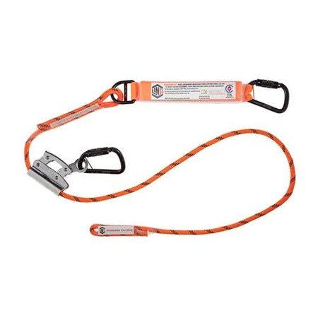 2M Shock Absorb Adj. Rope Lan 1 X Triple Action Karabiner, 1 X Rope Grab To Tri Act Kara RLA1KTRG-KT