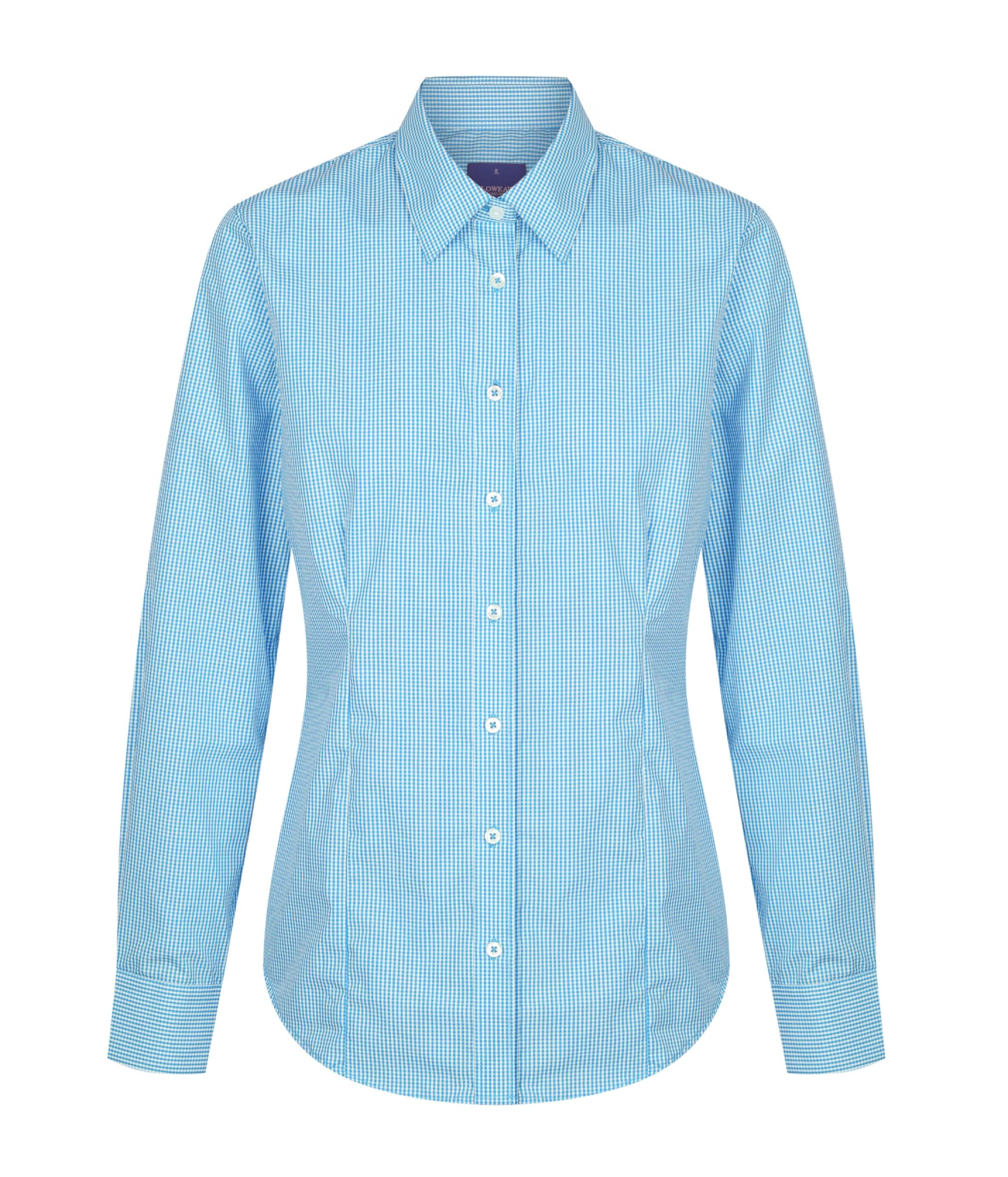 Gingham Long Sleeve Ladies Shirt