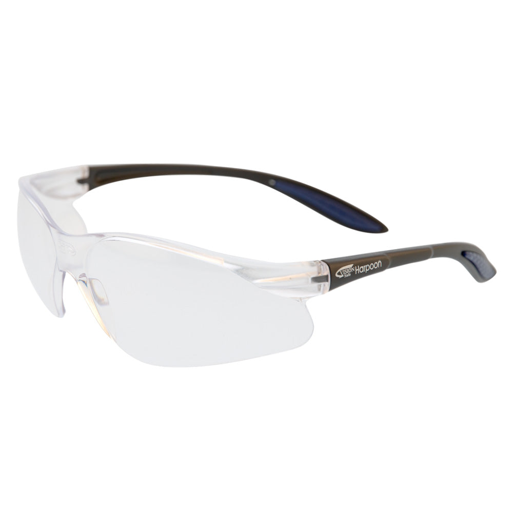 Harpoon Black Frame Clear Anti-Fog Anti-Scratch Lens Safety Glasses 261BKCLAF