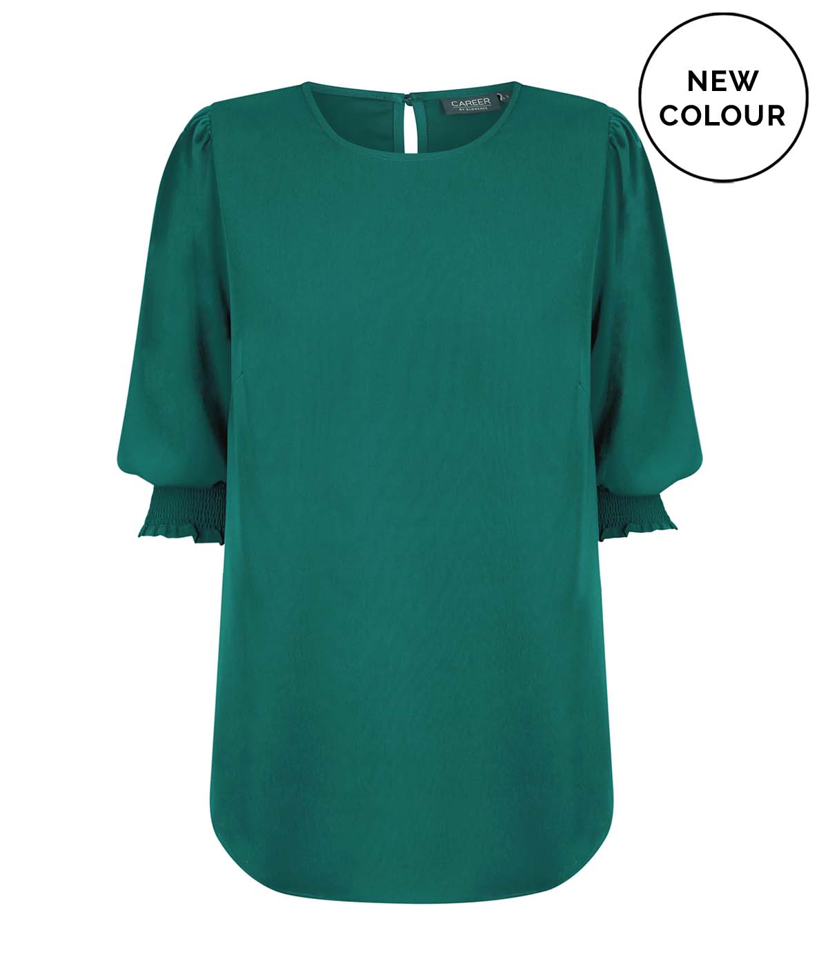 Lola 3/4 Sleeve Shirred Cuff Top