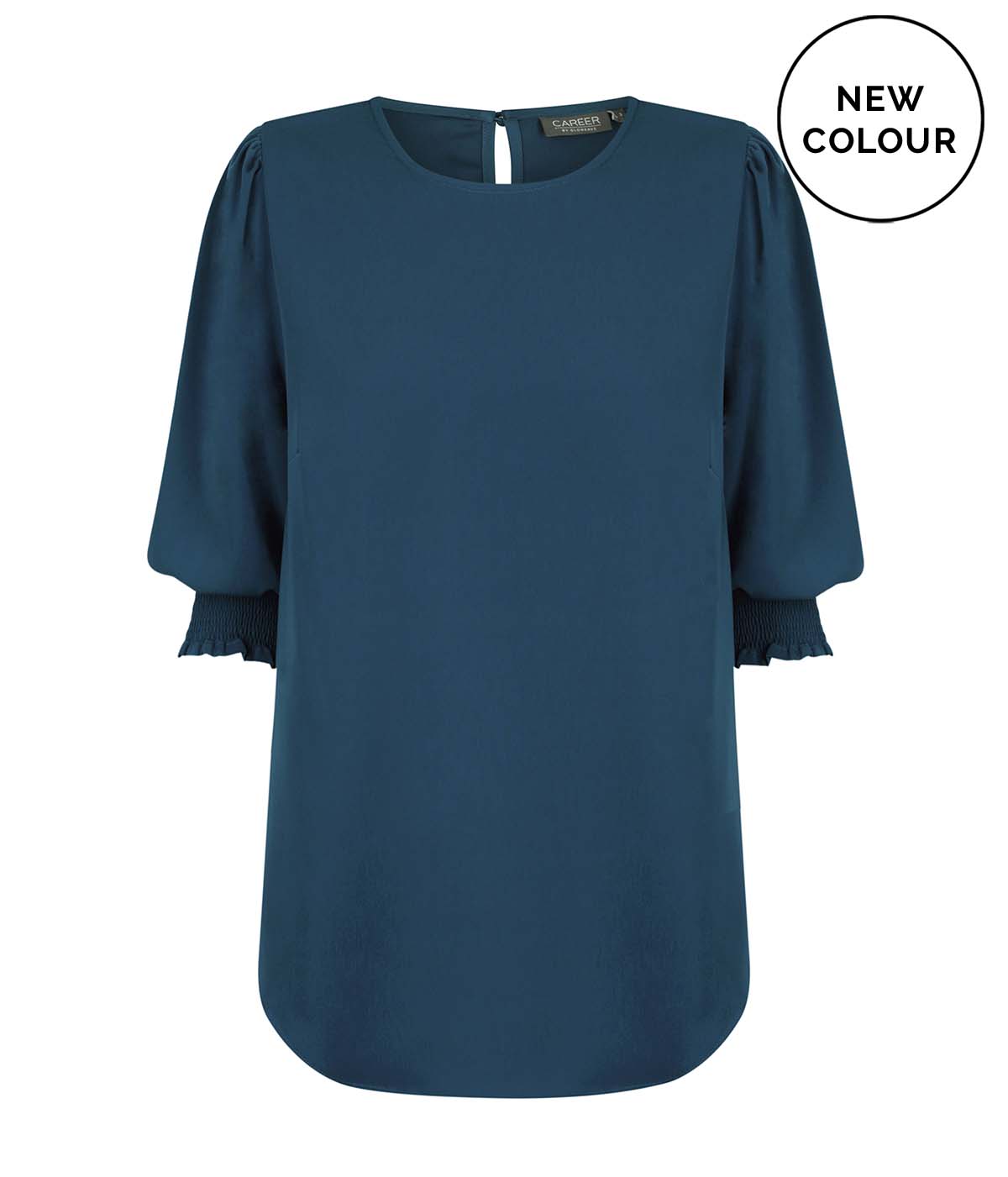Lola 3/4 Sleeve Shirred Cuff Top