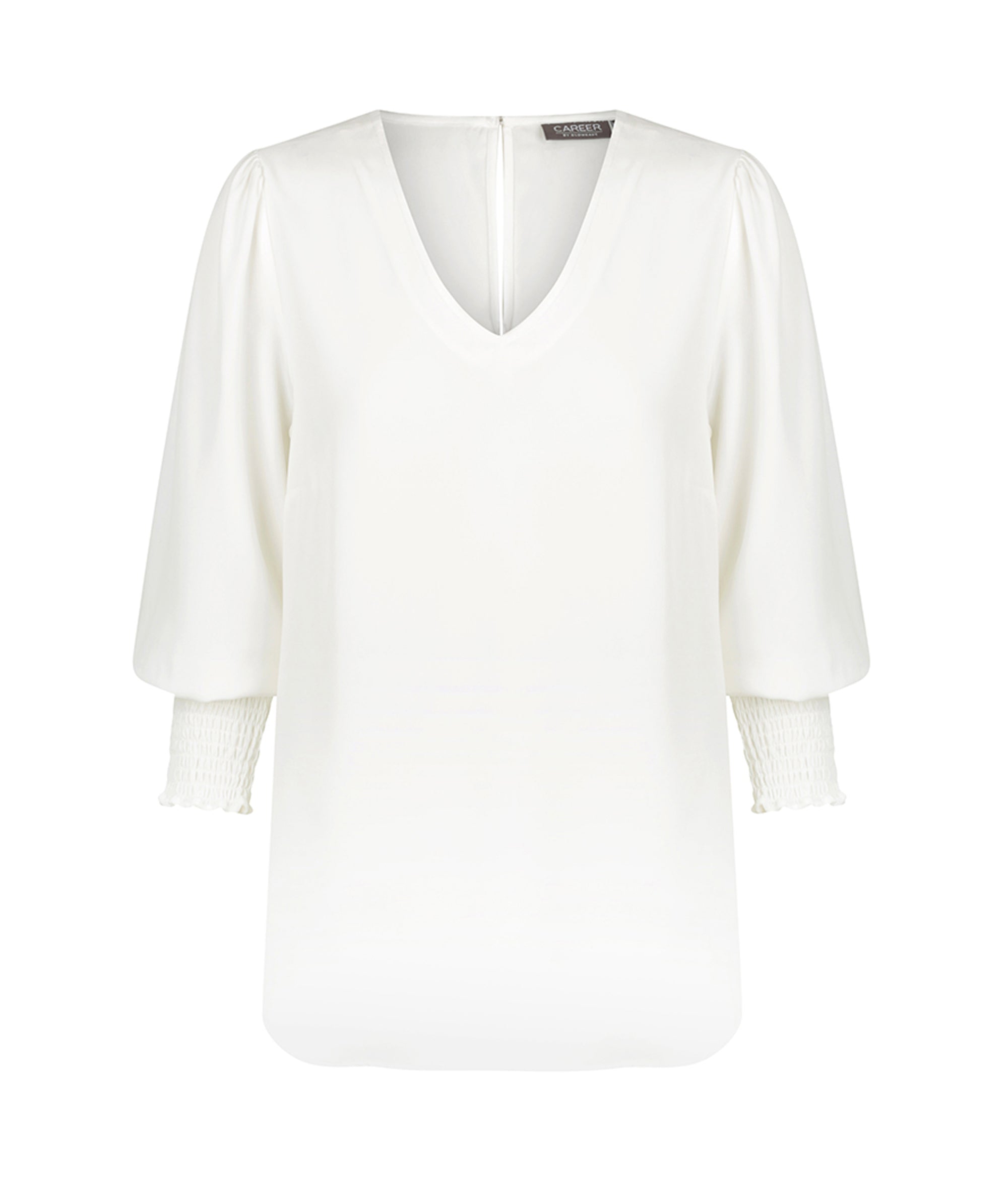 Cleo V Neck Shirred Cuff Top 1803WZ