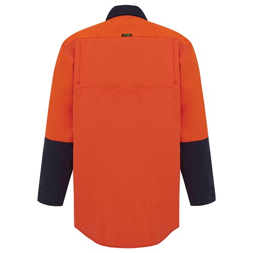 Hi-vis 2 Tone Closed Front Dual Weight Welders Shirt