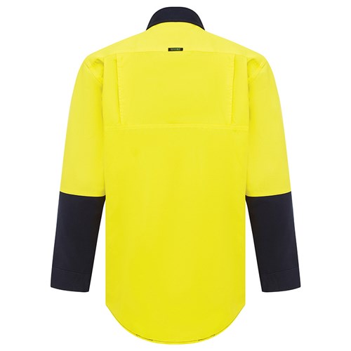 Hi-vis 2 Tone Closed Front Dual Weight Welders Shirt