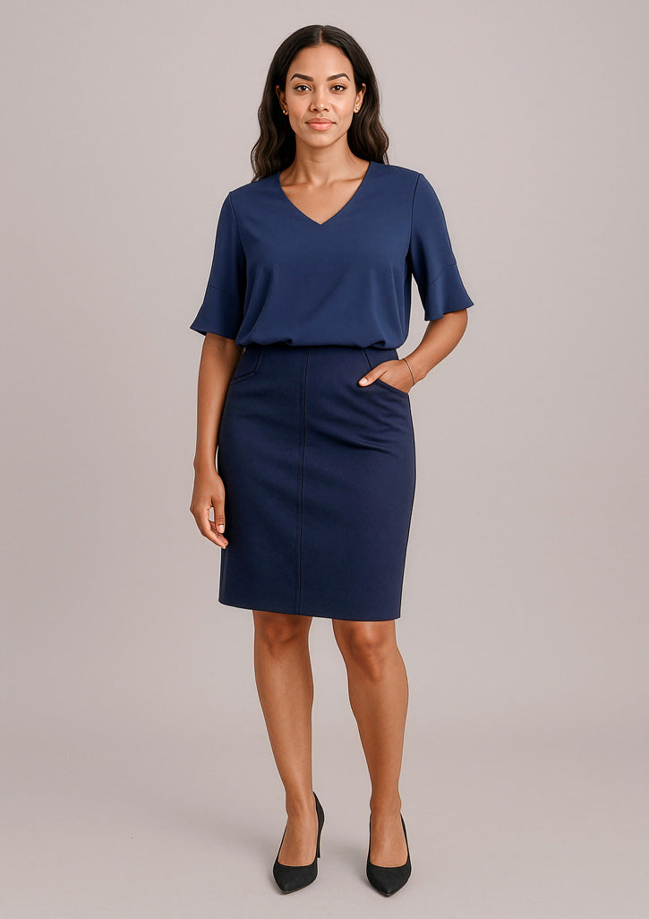 Women's Bandless Pencil Skirt 20717