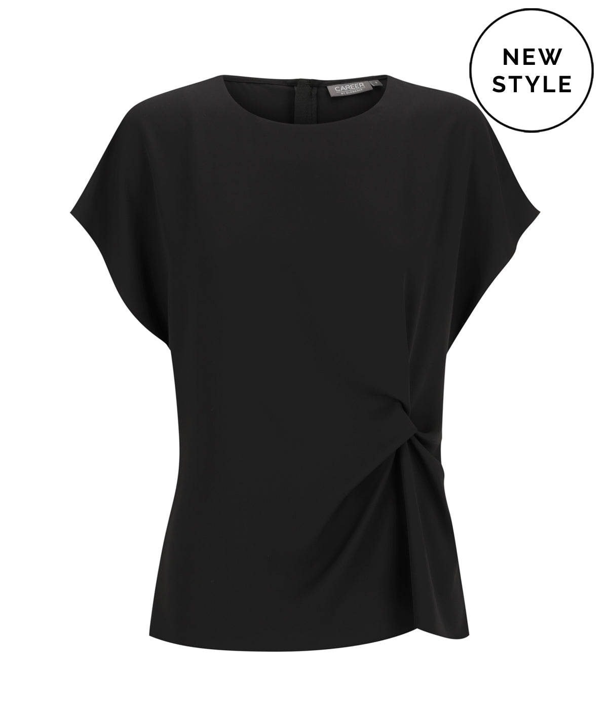 Ascot Twist Front Top Black