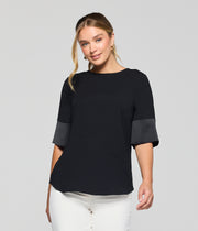 Celine Contrast Sleeve Top 2113WS