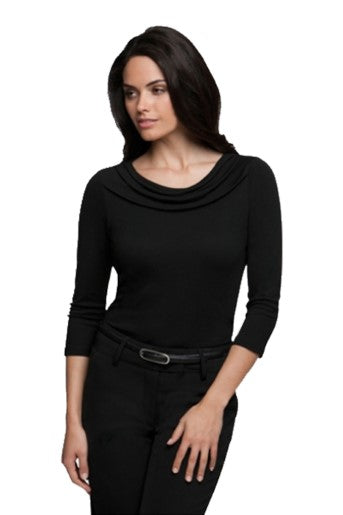 Eva Knit: Soft Draped Cowl Neckline In A Cool Stretch Matt Jersey