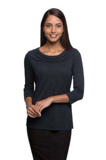 Eva Knit: Soft Draped Cowl Neckline In A Cool Stretch Matt Jersey