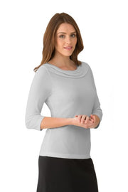 Eva Knit: Soft Draped Cowl Neckline In A Cool Stretch Matt Jersey