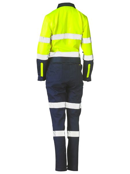 Women's Taped Hi Vis Cotton Drill Coverall BCL6066T