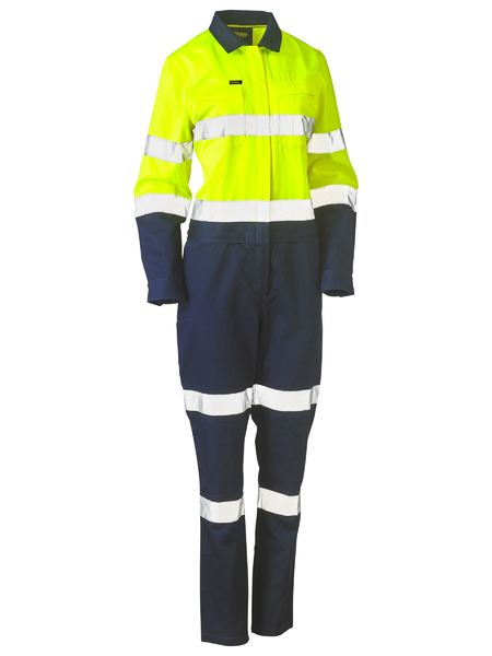 Women's Taped Hi Vis Cotton Drill Coverall BCL6066T