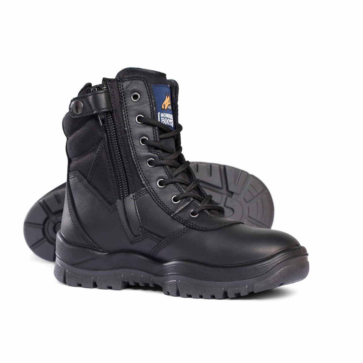 Black High Leg Zipsider Boot 251020