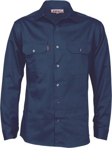 Cotton Drill Work Shirt- L/S
