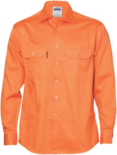 Cotton Drill Work Shirt- L/S