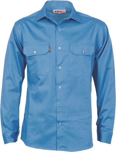 Cotton Drill Work Shirt- L/S