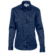 Ladies Cotton Drill Work Shirt, L/S 3232