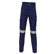 DNC Cotton Drill Cargo Trousers With Reflective Tape