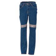 Ladies Taped Denim Stretch Jeans R/Tape