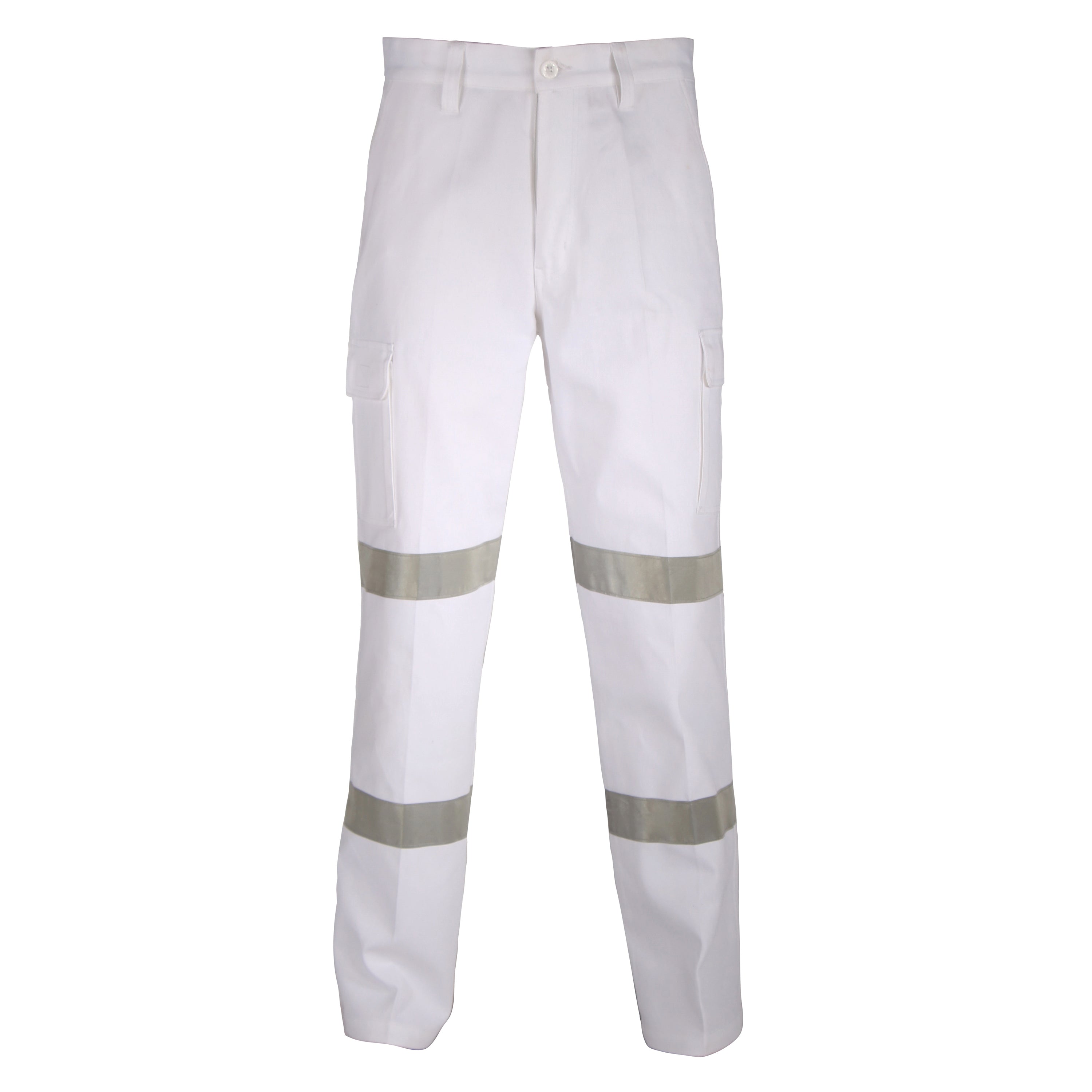 Cotton Drill Cargo Pants With Double Hoops R/Tape
