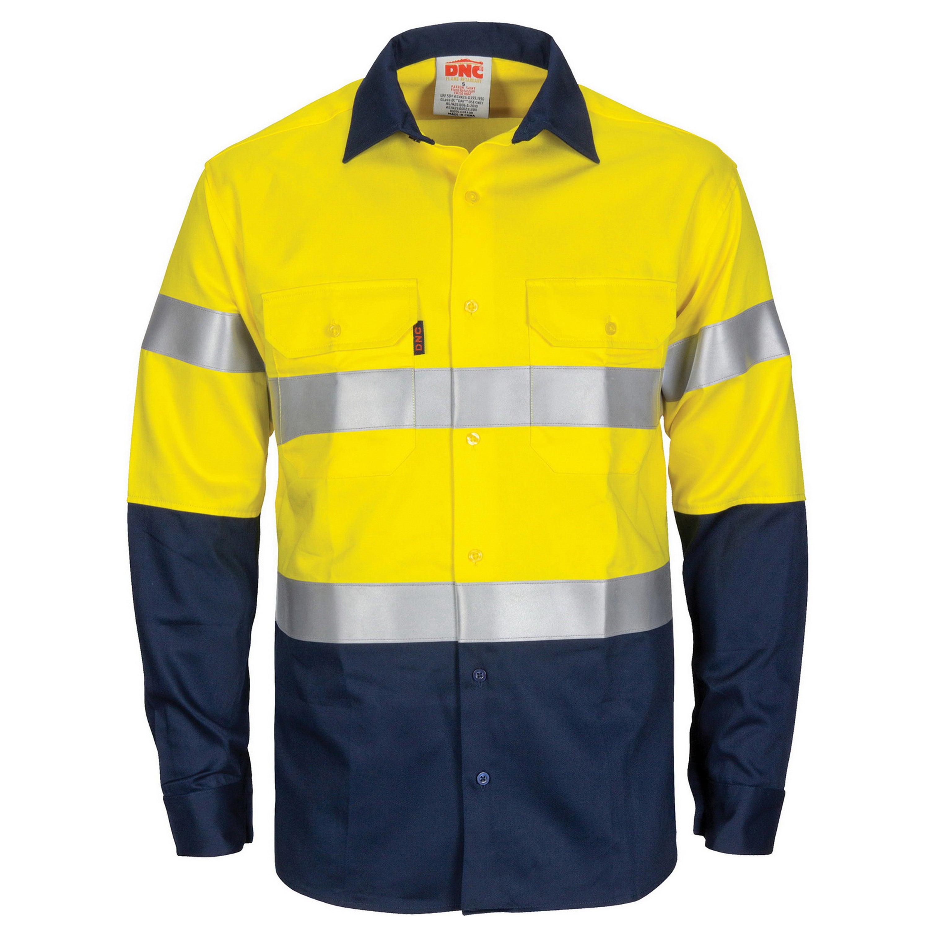 Flame Retardant 2 Tone Cotton Arc Rated Taped Shirt With Tape