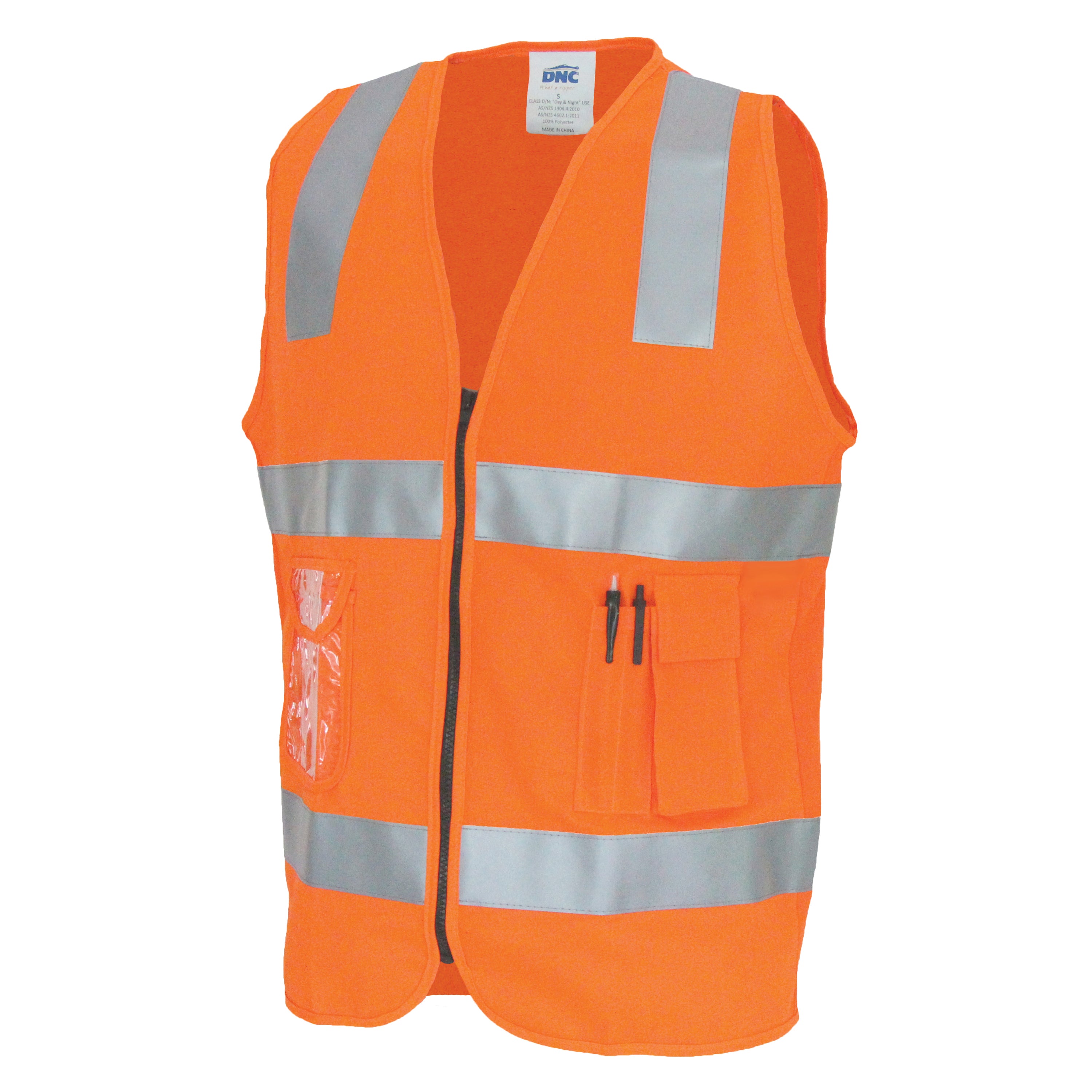 Day/night Side Panel Safety Vest With R/Tape