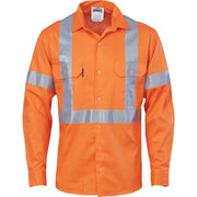 Hi Vis Cool-breeze Cotton Shirt With Cross Back Csr R/Tape L/S