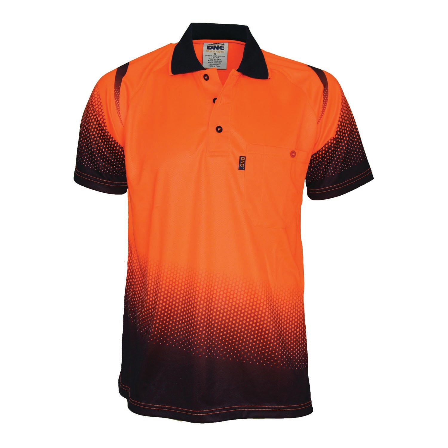 Hi Vis Cool-breathe Hi Vis Sublimated Ocean Polo, S/S