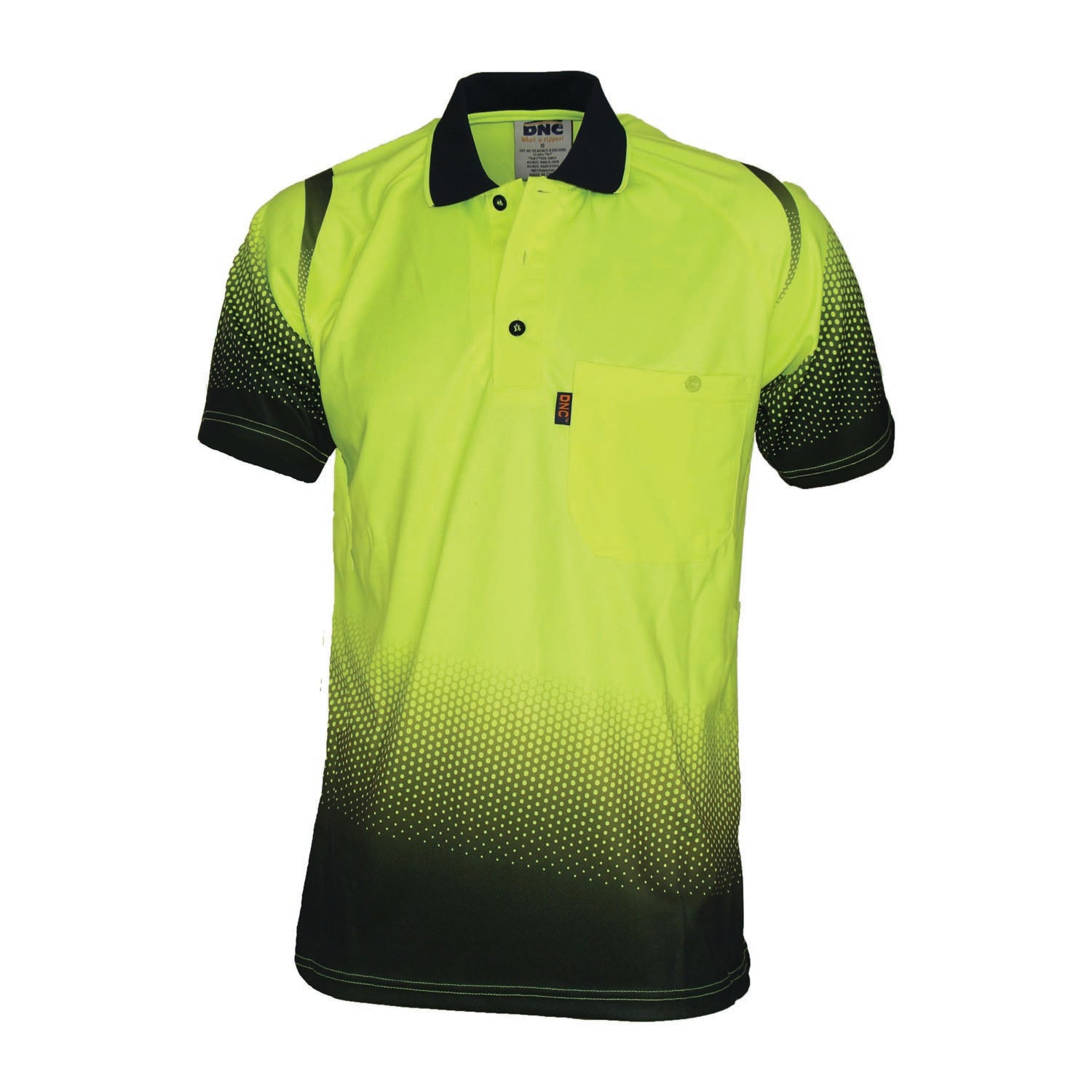 Hi Vis Cool-breathe Hi Vis Sublimated Ocean Polo, S/S