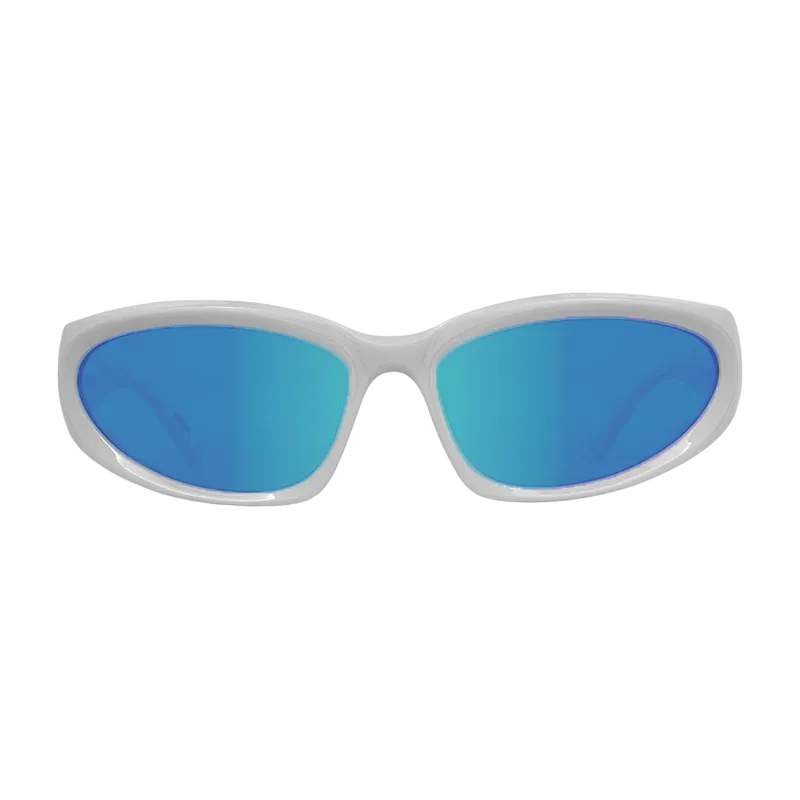 KUBIX - Gloss White Frame, Grey Lens with Blue Iridium