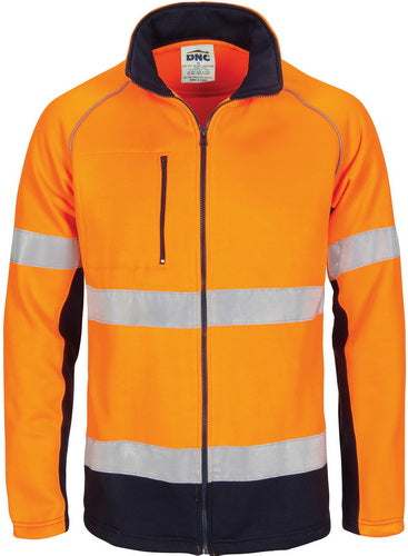Hi Vis 2 Tone Crew-neck Fleecy Sweat Shirt With R/Tape