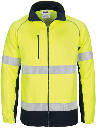 Hi Vis 2 Tone Crew-neck Fleecy Sweat Shirt With R/Tape