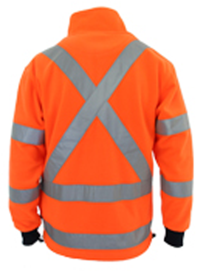 DNC Hi Vis 1/2 Zip X Back Fleecy Jumper