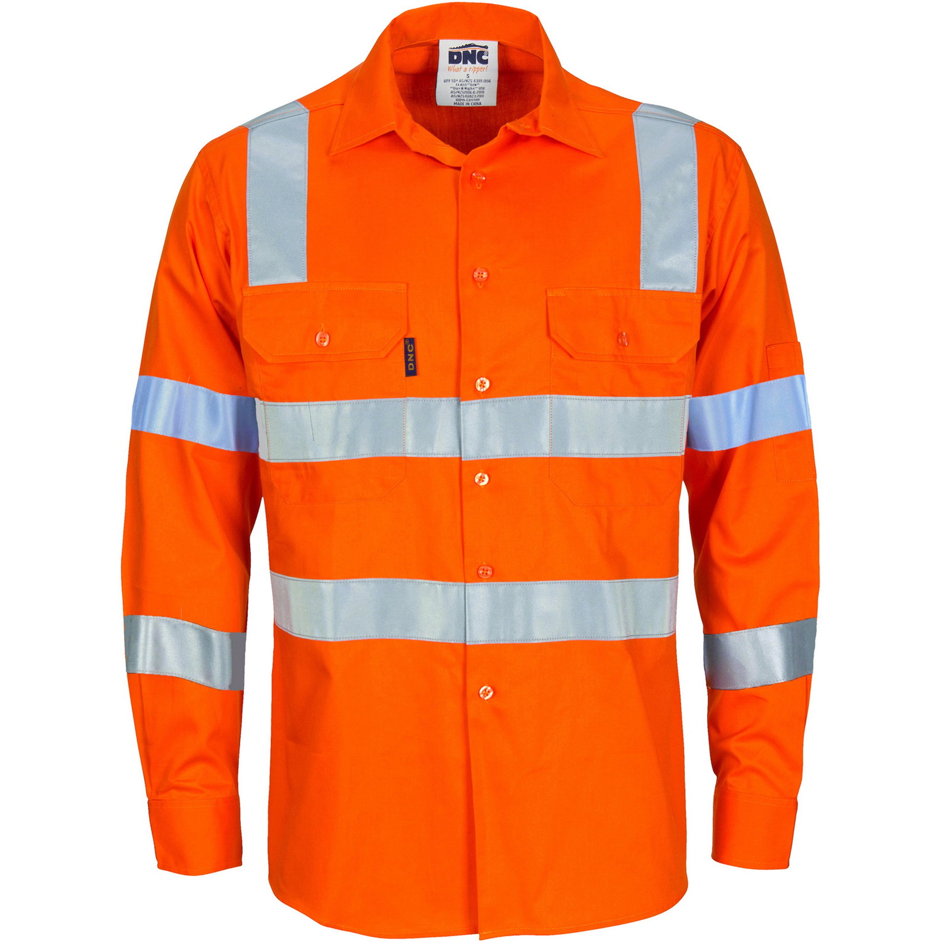 Hi Vis 2 Tone Cool-breeze Cotton Shirt R/Tape- Long Sleeve (Vic Rail Approved)