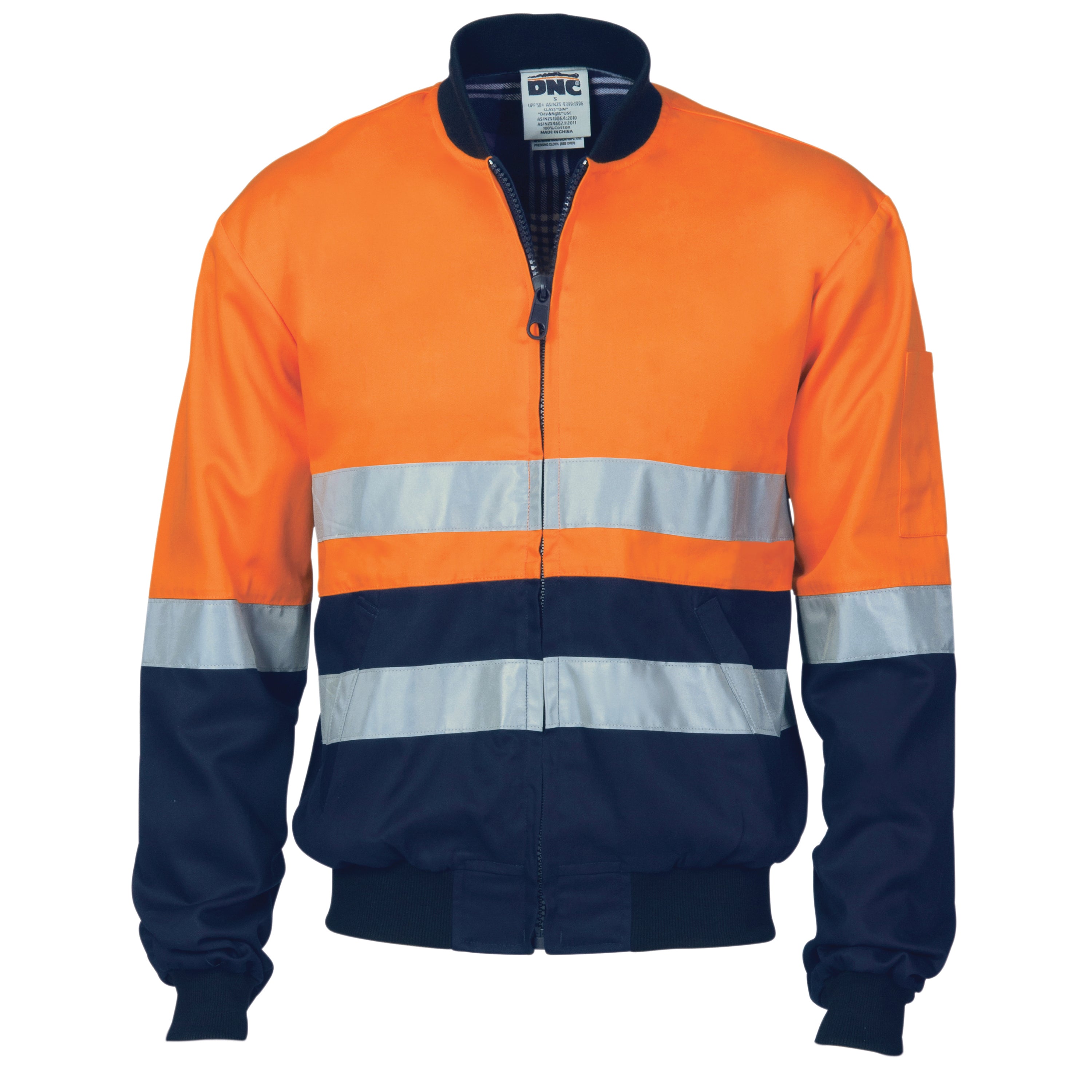 Hi Vis Two Tone D/N Cotton Bomber Jacket With Csr R/Tape