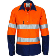 DNC Ladies Hi Vis Cool-breeze Cotton Shirt With Csr R/Tape