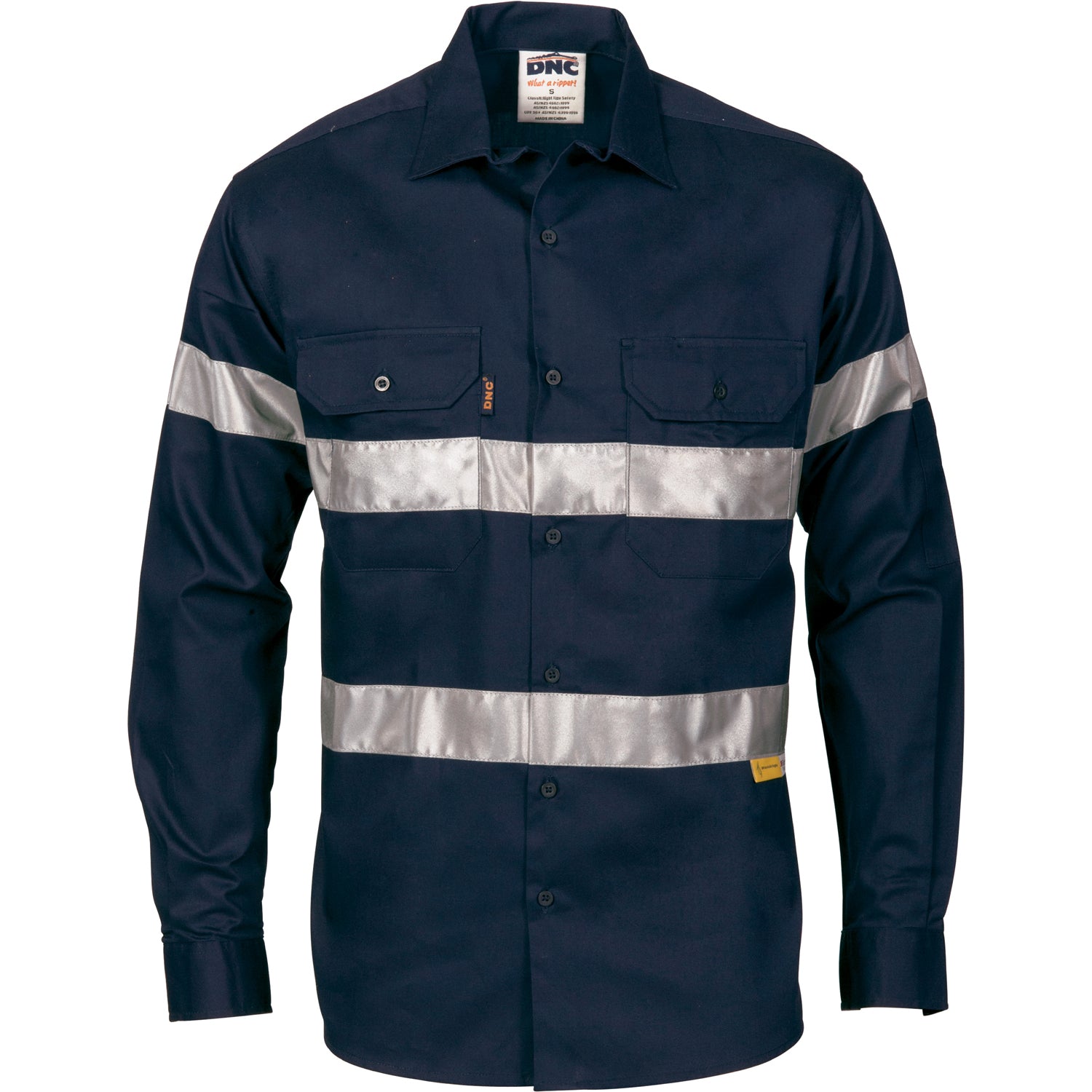 3835 Navy Cotton Drill L/S Shirt