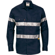 3835 Navy Cotton Drill L/S Shirt