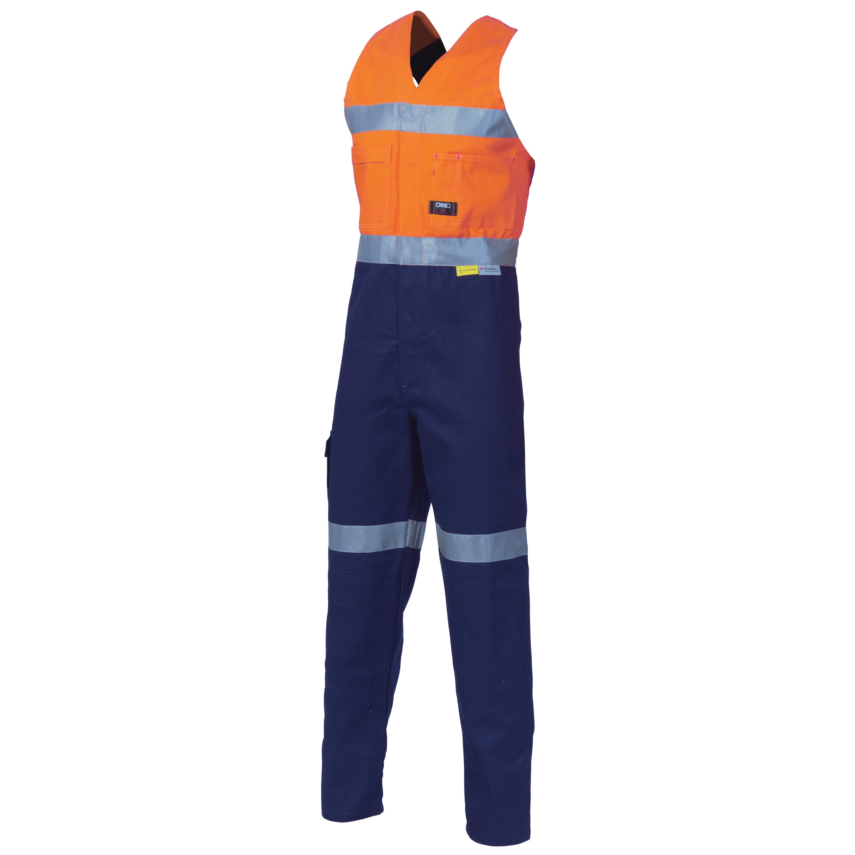 DNC Hi Vis Cotton Action Back Overall With R/Tape