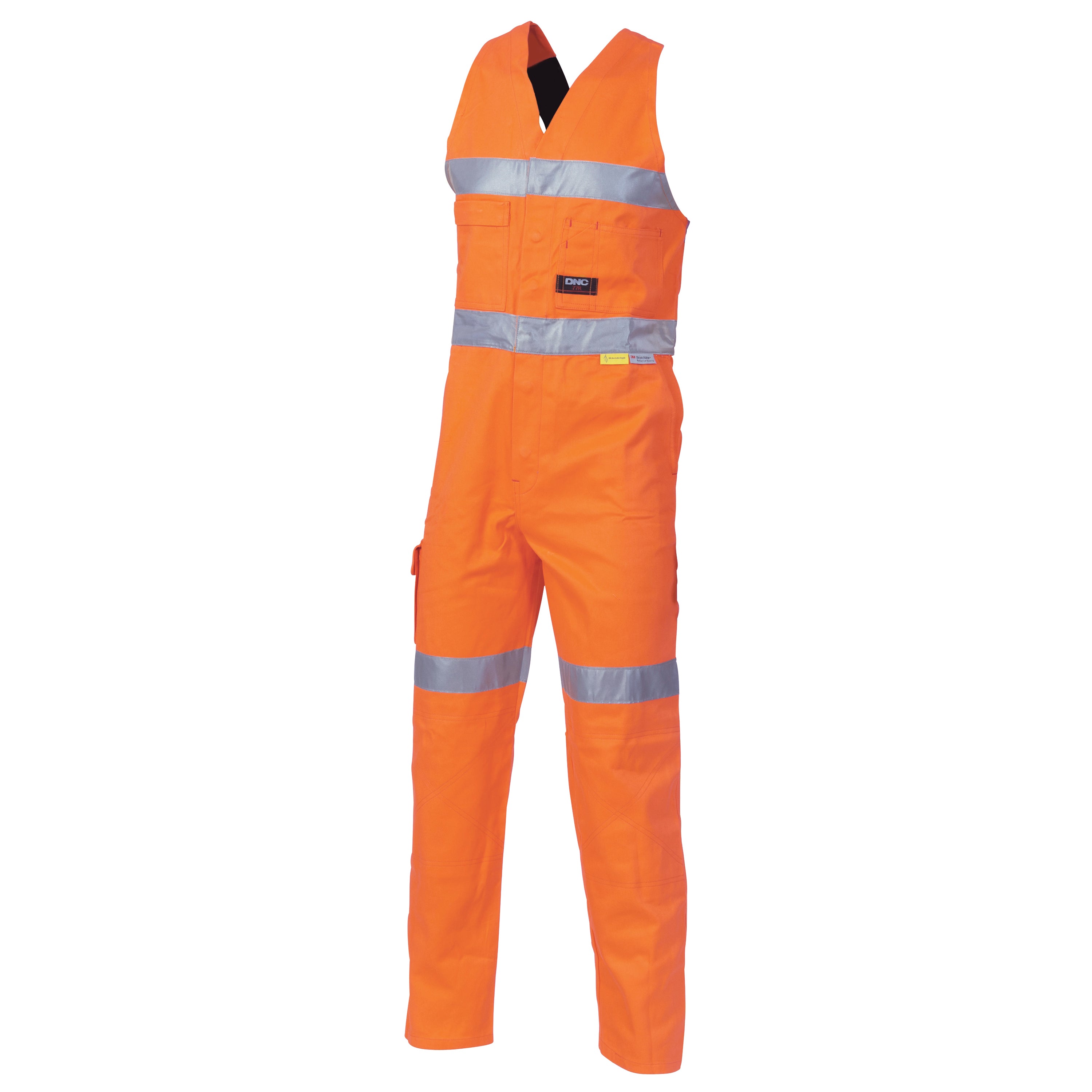 DNC Hi Vis Cotton Action Back Overall With R/Tape